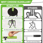 KLDOLLAR Hand Tiller Cultivator, Manual Twist Tiller with Sharp Arrow Tines