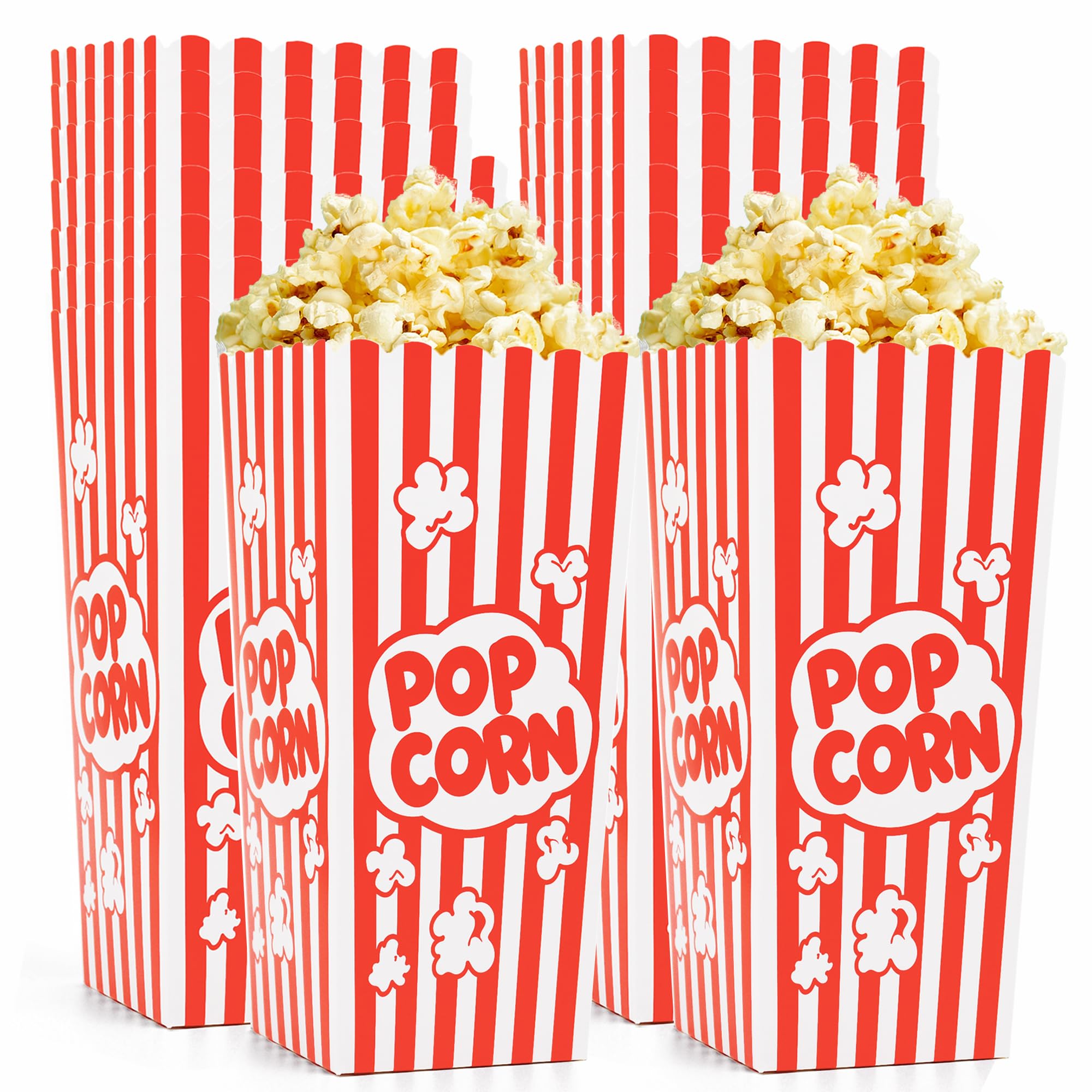Homrelaxy 240 Pcs Popcorn Boxes, Large Capacity Popcorn Containers Buckets for Pop Corn Machine, Movie Night, Cinema, Carnival, Party, Concessions