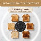 Elite Gourmet ECT-3100 4-Slice Long Slot Toaster | Extra Wide Slots for Bagels, Sourdough & Texas Toast | 6 Browning Settings | Reheat, Defrost & Cancel | Built-In Warming Rack | Stainless Steel