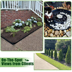 No Dig Durable Garden Landscape Edging Kit, 2" Tall Black Plastic Lawn Border for Landscaping, Flower Gardens, Lawn (100FT+ 120pcs Anchoring Spikes, Black)