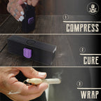 Purple Rose Supply Cigar Mold – 3.5-7g Small Size Cigar Roller with Skewers, Wooden Tip, Funnel – 3 Hours Burn Time Rolling Kit – Compact and Lightweight – Travel Friendly