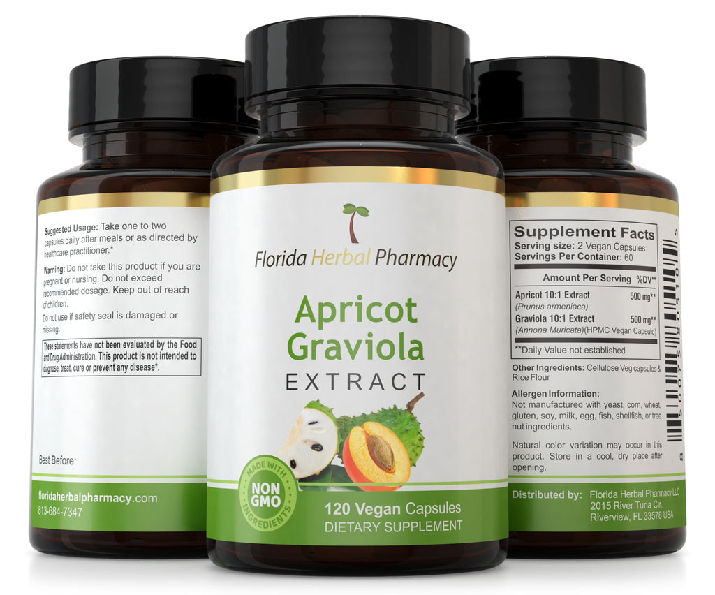 Apricot-Graviola Supplement Capsules 10:1 (120 Capsules)