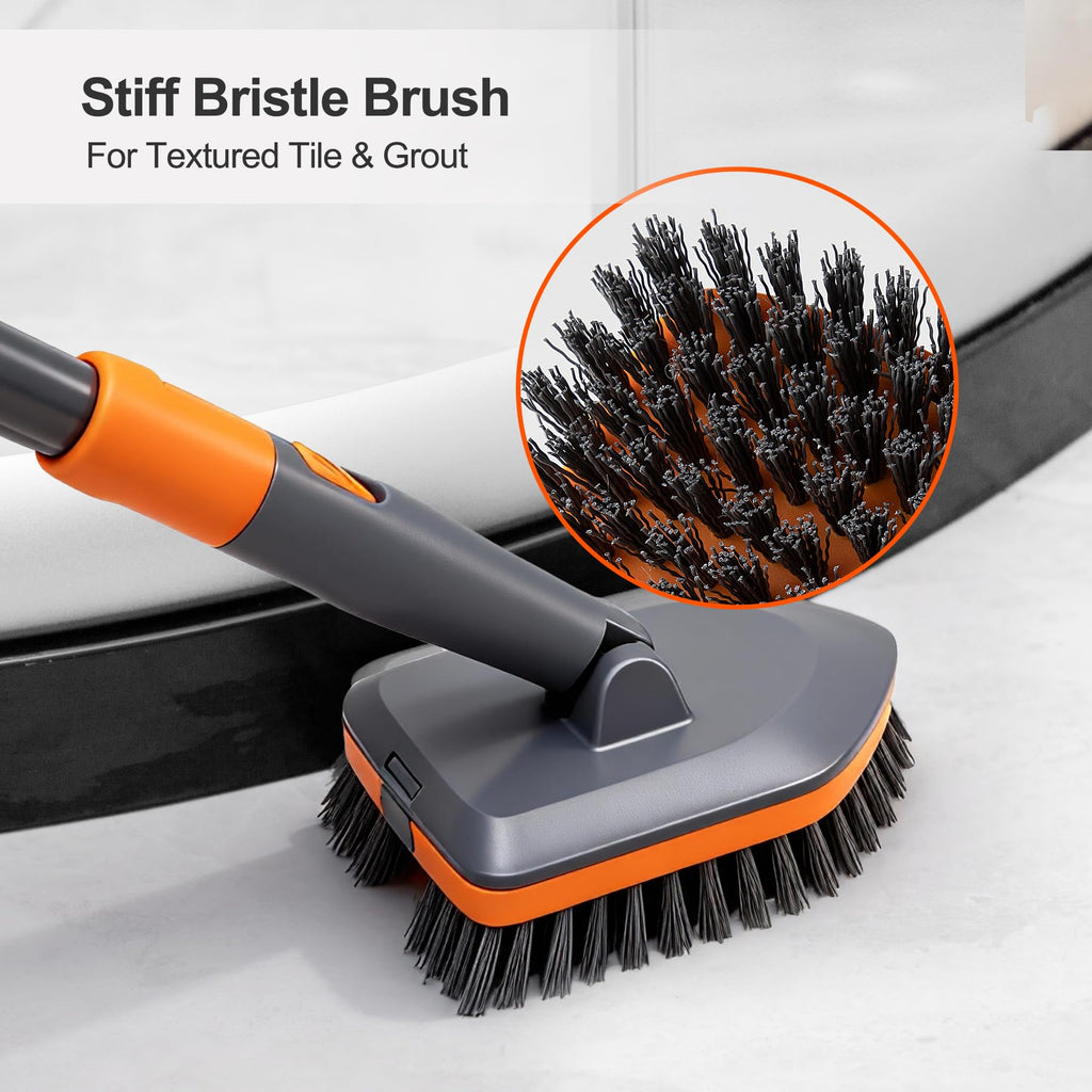 CLEANHOME Tile Tub Scrubber Brush for Cleaning Toilet Wall,Bathtub,Sink