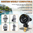 R0357200 Air Gauge Release Valve Assembly, Compatible with Jandy and Zodiac CV, CL, DEV, DEL, JS Series Pool and Spa Cartridge Filters
