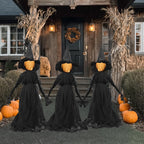 Halloween Witch Decorations Outdoor, 5 FT Set of 3 Light Up Witches Stakes