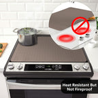 Stove Top Cover for Electric Stove- Range Covers for Electric Stove,Silicone XXL Dish Drying Mat, Glass Cooktop Covers, Flat RV Range top Mats (Coffee, 28"x20")