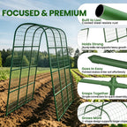 63" H x 47" L x 23" Cucumber Trellis for Raised Beds, Heavy Duty Metal Garden Arch Trellis with Nylon Net & Plant Ties, Vertical Trellis for Climbing Plants, Cucumbers, Tomatoes, Peas & Vines