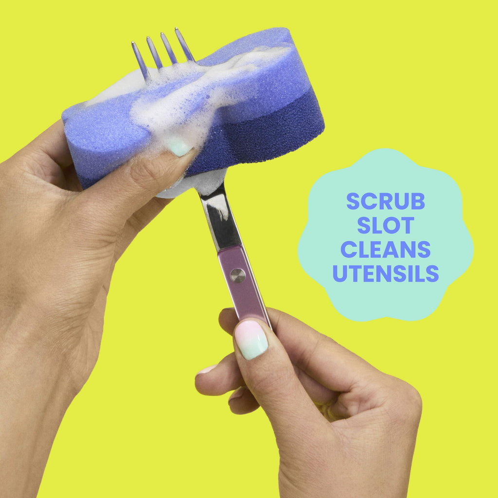 Brite by Scotch-Brite 2-Sided Scrub & Wipe Sponge, Midnight Mode, 6