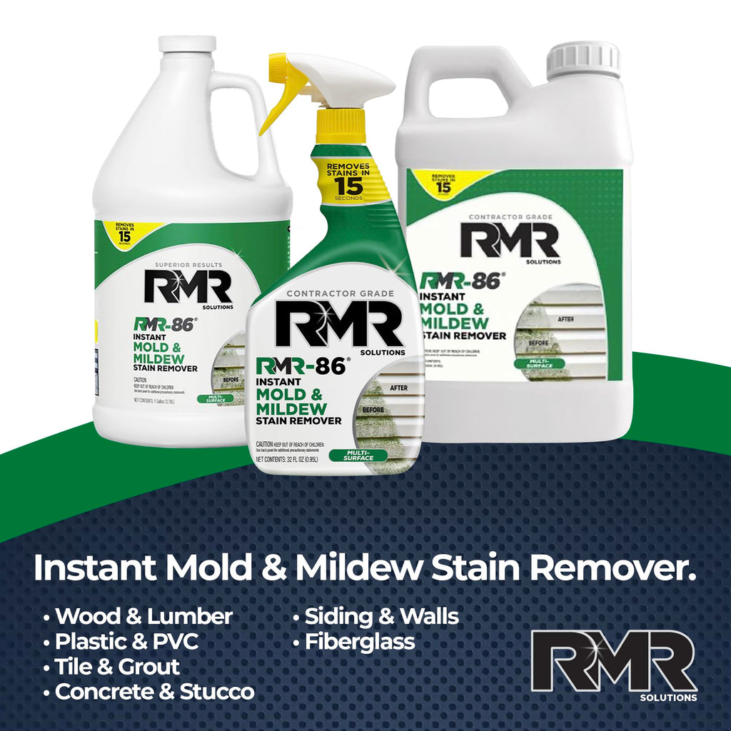 RMR-86 Instant Mold and Mildew Stain Remover Spray - Scrub Free Formula, 4 Pack - 1 Gallon