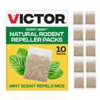 Victor Scent-Away Mouse Repellent Pouches 10-Pack, Natural Rodent Deterrent