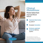 EuroMedica Clinical Glutathione - Antioxidant Supplement for High Absorption - Dietary Supplement with L-Glutathione - Vegan Supplement to Support Cell Health - 60 Slow Melt Tablets