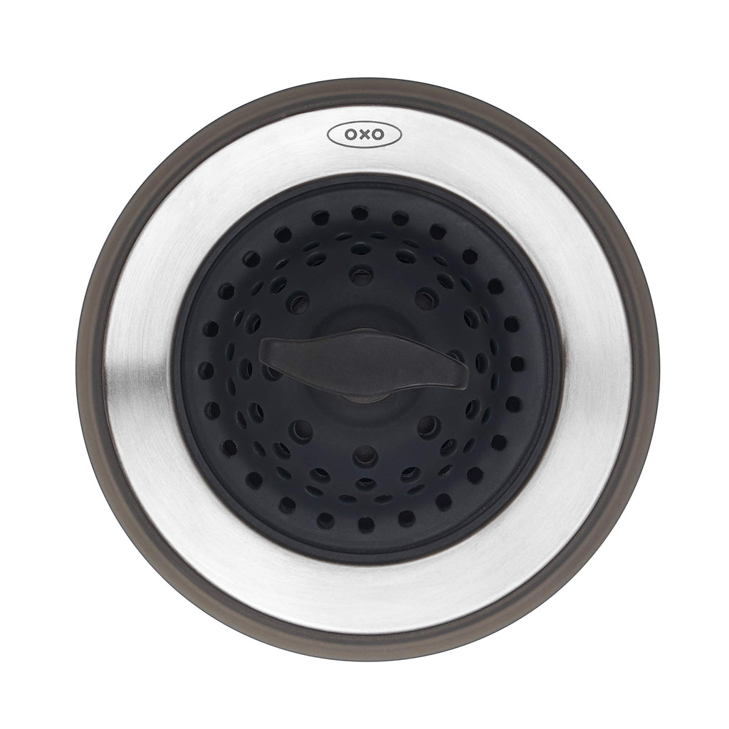 OXO Good Grips 2‑in‑1 Sink Strainer Stopper, Sink Drain Strainer for Kitchen