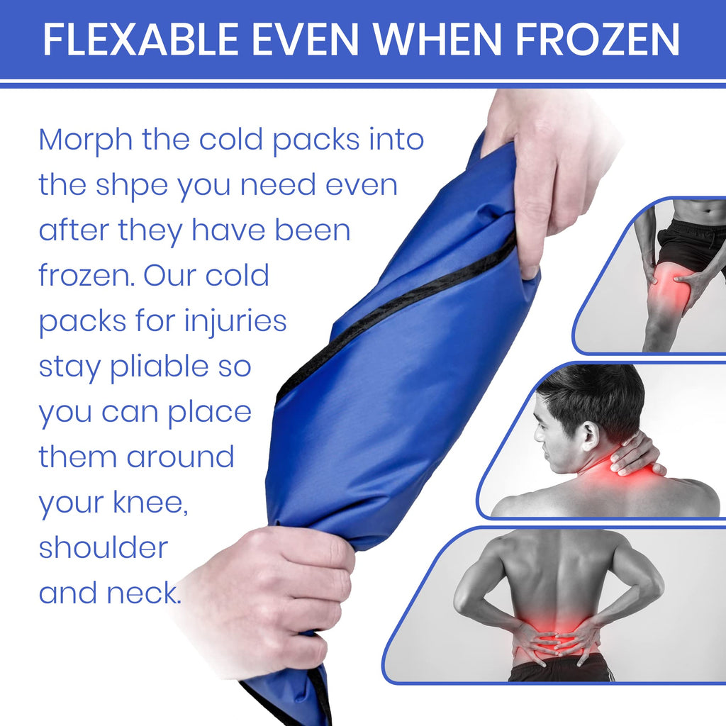 Ice Pack for Injuries Reusable, Soft Gel Flexible - (Large: 11"x14.5") for Hip, Shoulder, Knee, Back - Comfy Cold Pack Compress for Swelling, Bruises, Surgery (Lavender, 1 Pack)