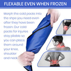 Ice Pack for Injuries Reusable, Soft Gel Flexible - (Large: 11"x14.5") for Hip, Shoulder, Knee, Back - Comfy Cold Pack Compress for Swelling, Bruises, Surgery (Lavender, 1 Pack)