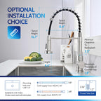 LUFEIDRA Touchless Kitchen Faucet with Pull Down Sprayer-Brushed Nickel Kitchen Faucet with Side Motion Sensor, Smart Hands-Free Spring Kitchen Sink Faucet for Modern Rv Outdoor Laundry Bar Sink