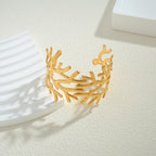WOWORAMA Chunky Gold Coral Reef Bracelet for Women
