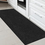 Ottomanson 2' x 5' Hallway Runner with Scraper Pile Extra Durable Non-Slip Rug Mat for Indoor & Outdoor Use - Ideal for Kitchen, Entryway, Patio & Garage - High-Traffic Carpet, Black