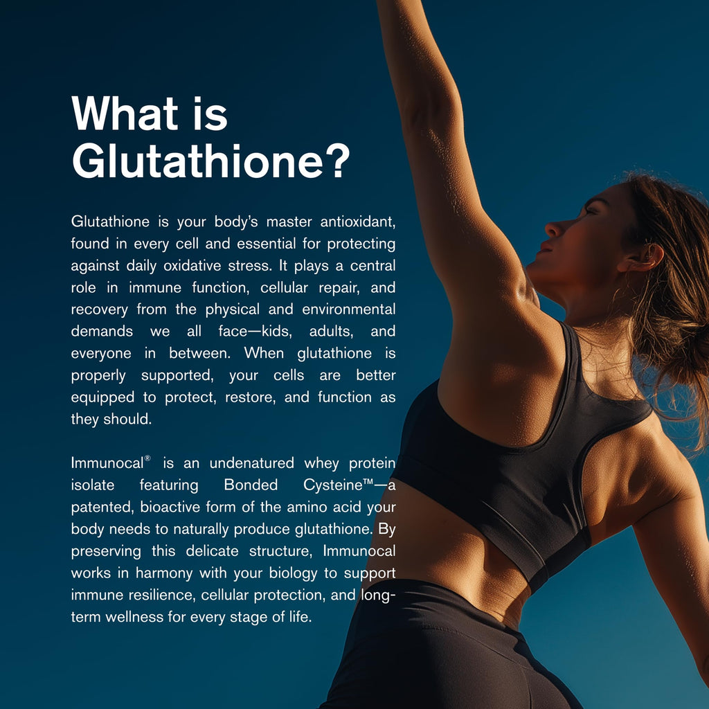 Immunocal Glutathione Precursor – Whey Protein Isolate, Immune Support, Master Antioxidant, Detox Cleanse + Brain Health | Fat-Free, Sugar-Free, Lactose-Intolerant Friendly | 30 Servings