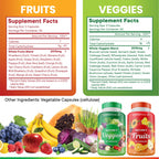 Superfood MD Fruits & Veggies Supplement - Whole Food Natural Superfoods - with Beta Carotene - Soy Free- 90 Count (Pack of 2)