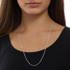 Amazon Essentials 14k Gold or Sterling Silver Plated Figaro Chain Necklace