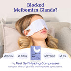 CorneaCare Rest: Self Heating Warm Compress for Dry Eyes | Heated Eye Mask for Fast Relief | Steam Mask for Stye Treatment | No Microwave or Washcloth Needed | Travel Ready Warm Compress | 30 Count