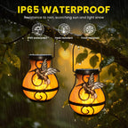 Solar Lanterns Outdoor Waterproof Hanging Hummingbird Flickering Flame