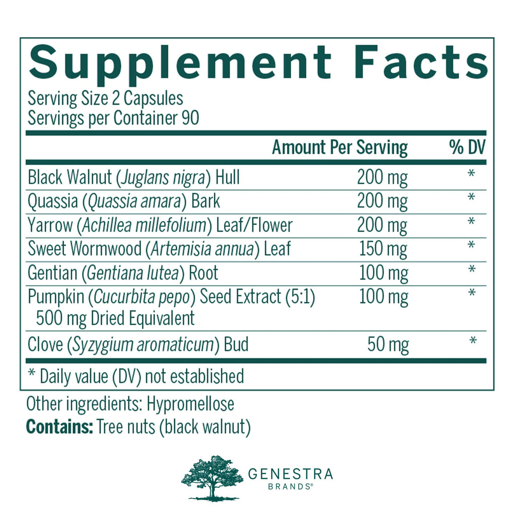 Genestra Brands Black Walnut Capsules | Herbal Formula to Support Digestive Health | 90 Capsules