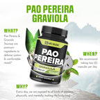 180 Capsules - 600mg Pao Pereira Herb Extract 10:1 with 400mg Graviola Soursop - Combined Formula for Immune System, Comfortable Mind, Body Management & Strength Support