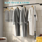 Greeily Clothes Hanger Reaching Hook Telescopic Adjustment clothes hook pole Light and can Extend from 37" to 65" with 4.7 "Hook and Sponge Handle.