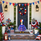 Allyix 4th of July Patriotic Porch Goose Outfits for 23 Inch Lawn Statue