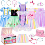 Meland Princess Dress Up Trunk for Girls 3-8, Toys Gift Set for Holidays