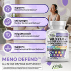 Clean Nutra Wild Yam Root Capsules with Red Clover Black Cohosh Evening Primrose Oil Chasteberry Dong Quai DIM Ashwagandha Grape Seed Extract Milk Thistle Lemon Balm and more Hormone Balance For Women