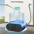 (2025 Upgrade) Pool Vacuum for Inground Pools, Robotic Pool Cleaner, Cordless Wall Climbing Pool Cleaner, Cleans Pool Floors, Walls & Waterline, Cleaning Up to 2100 Sq.ft, 180 Min