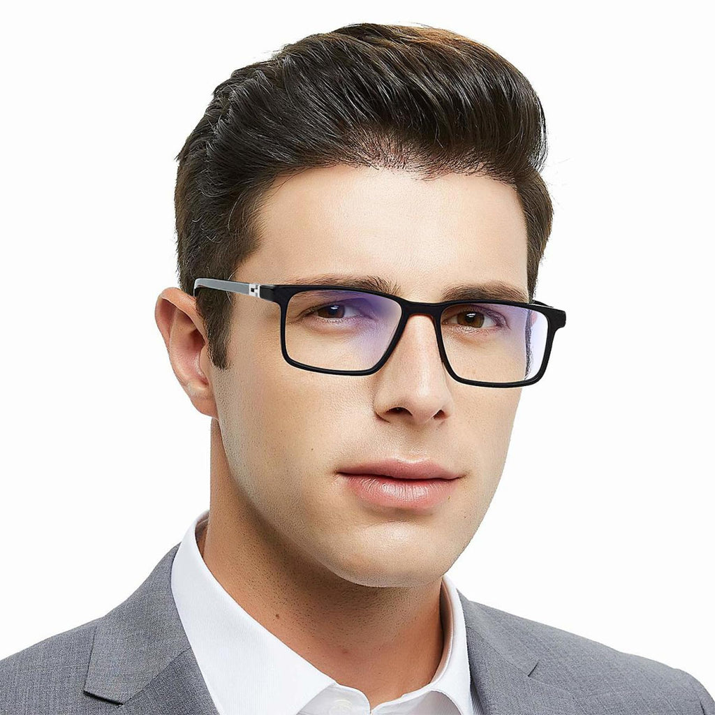 Distance Nearsighted Glasses For Men,Women Near Sighted Vision Driving Farsighted Eyeglasses,Mens Nearsight Myopia See Far Sight Computer Eye Glass,Cheaters Anti Blue Light Blocking TR90 Frame -0.75