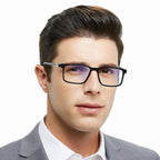 Distance Nearsighted Glasses For Men,Women Near Sighted Vision Driving Farsighted Eyeglasses,Mens Nearsight Myopia See Far Sight Computer Eye Glass,Cheaters Anti Blue Light Blocking TR90 Frame -0.75