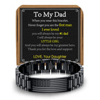 VULETO Gift Bracelet for Dad from Daughter, To My Dad Bracelet Stainless Steel American Flag Bracelet Birthday Fathers Valentines Jewelry Gifts Idea Presents for Daddy Father Papa Him Best Ever