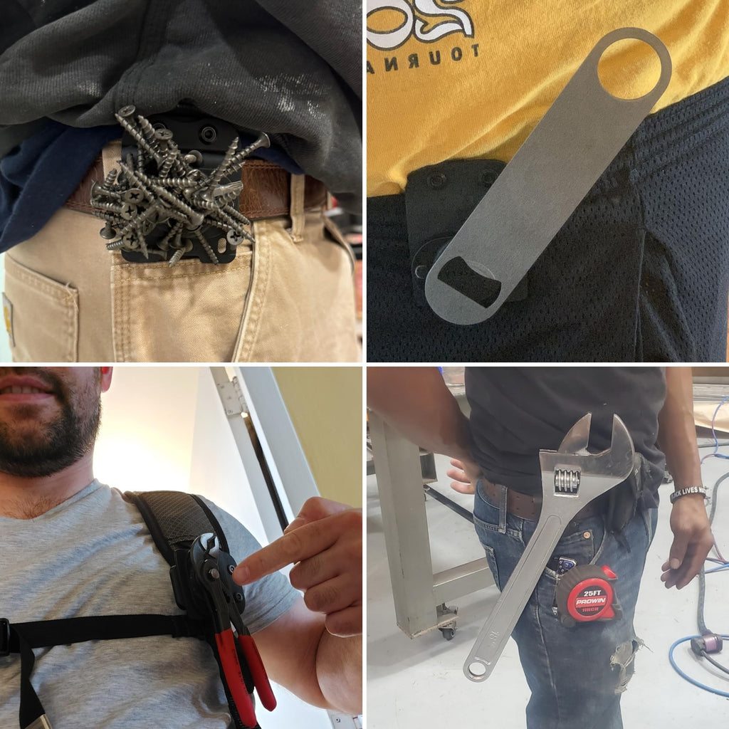 Holstery MagMaster | Magnetic Tool Holder - Strong Clip-On Belt Magnet Holster for Screws, Hammer, Sockets, Pliers, Drill Bit, Wrench, or Any Magnetic Tools and Hardware