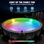 LightHacker Solar Pool Light for Steel Wall Above Ground Pool Light,Submersible Pool Light with LCD Pool Thermometer,Underwater light for Pool Accessories,10 Light Modes Swimming Pool LED Lighting,1PC