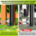 4 Pcs Fence Post Repair Kit, Heavy Duty Fence Post Anchor Ground Stakes for Repair Tilted, Broken Wood Support