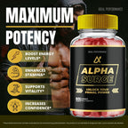 Alpha Surge Gummies, Official Alpha Surge Gummies for Men - Maximum Strength Performance, All Natural Support Overall Health and Wellness, AlphaSurge Advanced Formula Support Gummy Reviews (2 Pack)