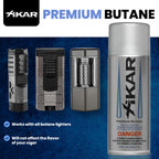 XIKAR PUROFINE Premium Butane Fuel Refill (400ml) 0 Impurities - Ultra Refined, Food Grade, Culinary Butane Refill for Torch & Lighter - Jet Flame Lighter Fuel & Kitchen Torch Refills (4 Pack/8oz)
