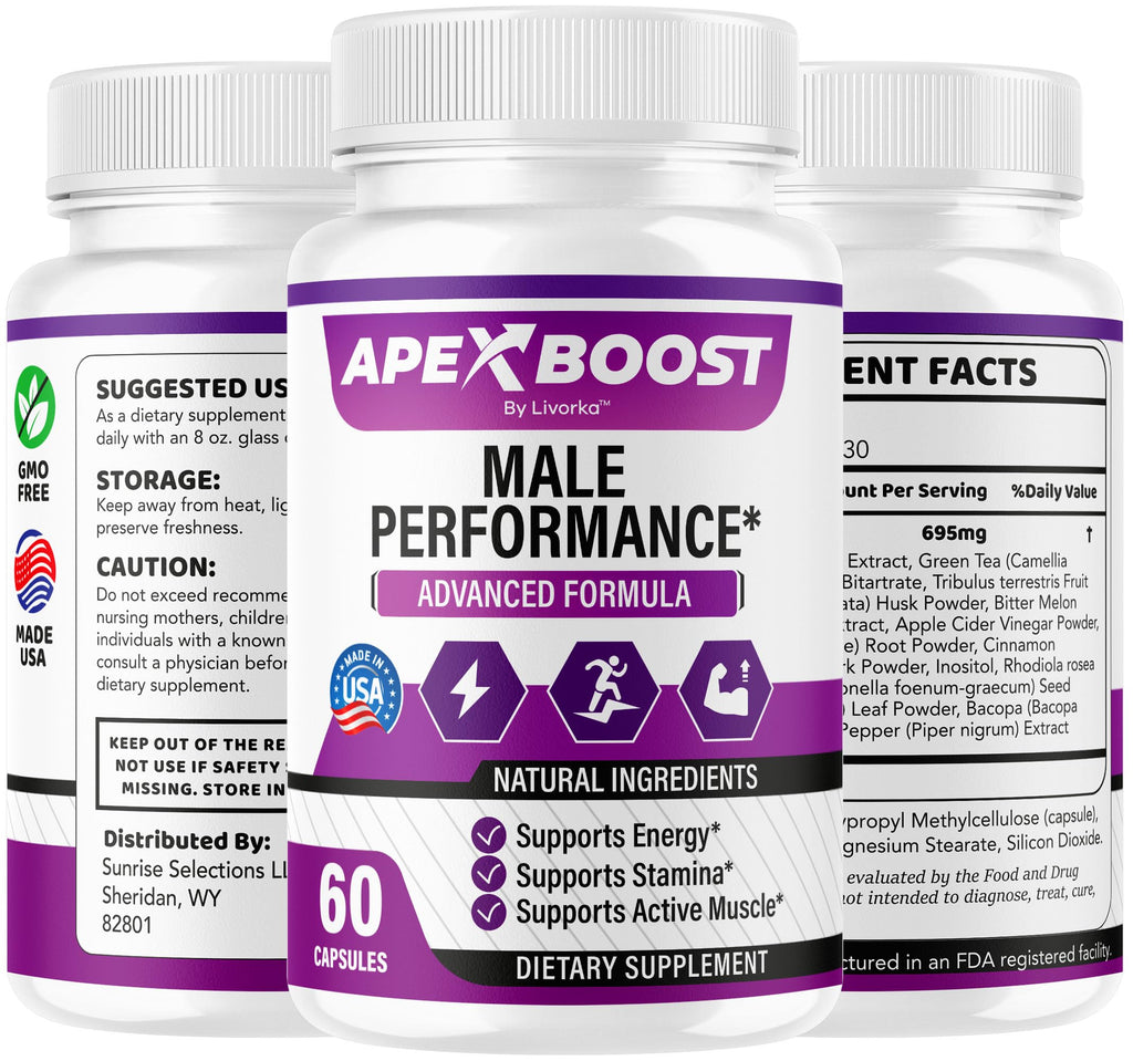 (3 Pack) ApexBoost Capsules - Official ApexBoost Advanced Pills for Men Support - Maximum Strength, Natural Premium Supplement Formula for Overall Health & Wellness Reviews, 180 Capsules for 3 Months