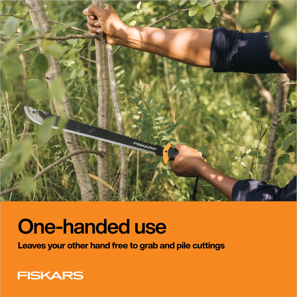 Fiskars 24" Machete Saw, Dual-Edge w/Tempered Steel Blade & Aggressive Saw