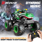 BEZGAR Monster Truck Toys, 1:20 Remote Control Car with Light & Music
