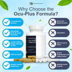 Rebuild Your Vision Ocu-Plus Formula – Eye Health Supplement with Lutein & Zeaxanthin – Supports Visual Clarity, Night Vision & Macular Health – with Bilberry, Ginkgo Biloba & NAC – 60 Capsules