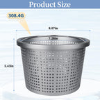 LVACODV Aluminum Pool Skimmer Basket Replacement for Pentair U-3 & Hayward SP1070/SPX1070E, 8-1/8" Top OD x 6.5" Bottom Dia x 5.5" H, 316 Stainless Steel Handle