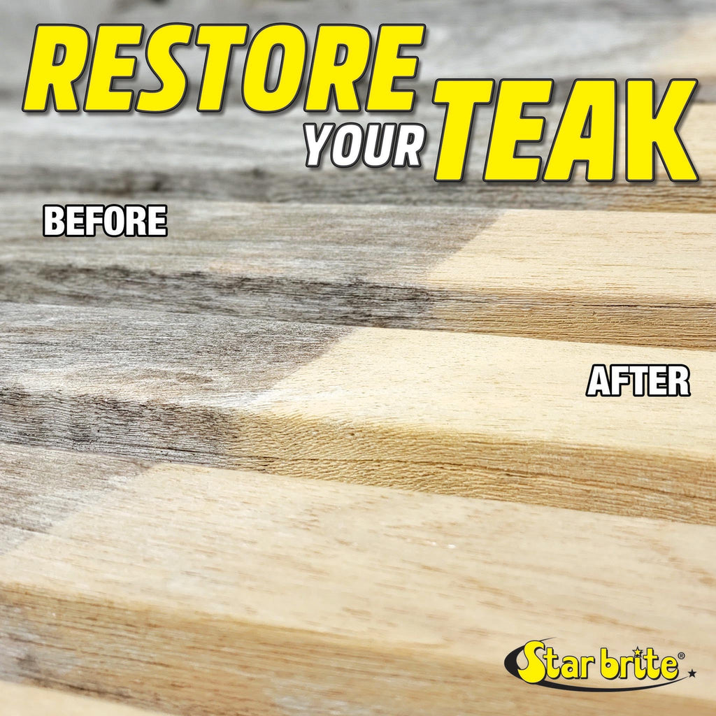 Star Brite Teak Cleaner & Brightener, Restore Weathered Wood, 32oz (094932)