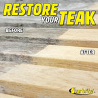 Star Brite Teak Cleaner & Brightener, Restore Weathered Wood, 32oz (094932)