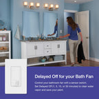 Lutron Maestro Motion Sensor Light Switch Indoor for Bathroom, Garage, Laundry Room, Closet, Occupancy Sensor Light Switch, Single-Pole, No Neutral, MS-OPS5M-WH