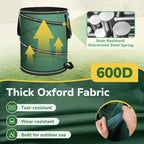 GreatBuddy Collapsible Trash Can 45 Gallon 2 Pack, Pop Up Yard Waste Bags, 600D Oxford Lawn and Leaf Bags with Drainage Holes, Self-Standing Camping Trash Can, Foldable Garden Bag for Leaf Cleanup